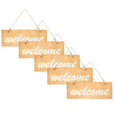 Kuber Industries Door Decor Panel|Wall Hanging Wooden Frame Board-Pack of 5 (Light Brown)